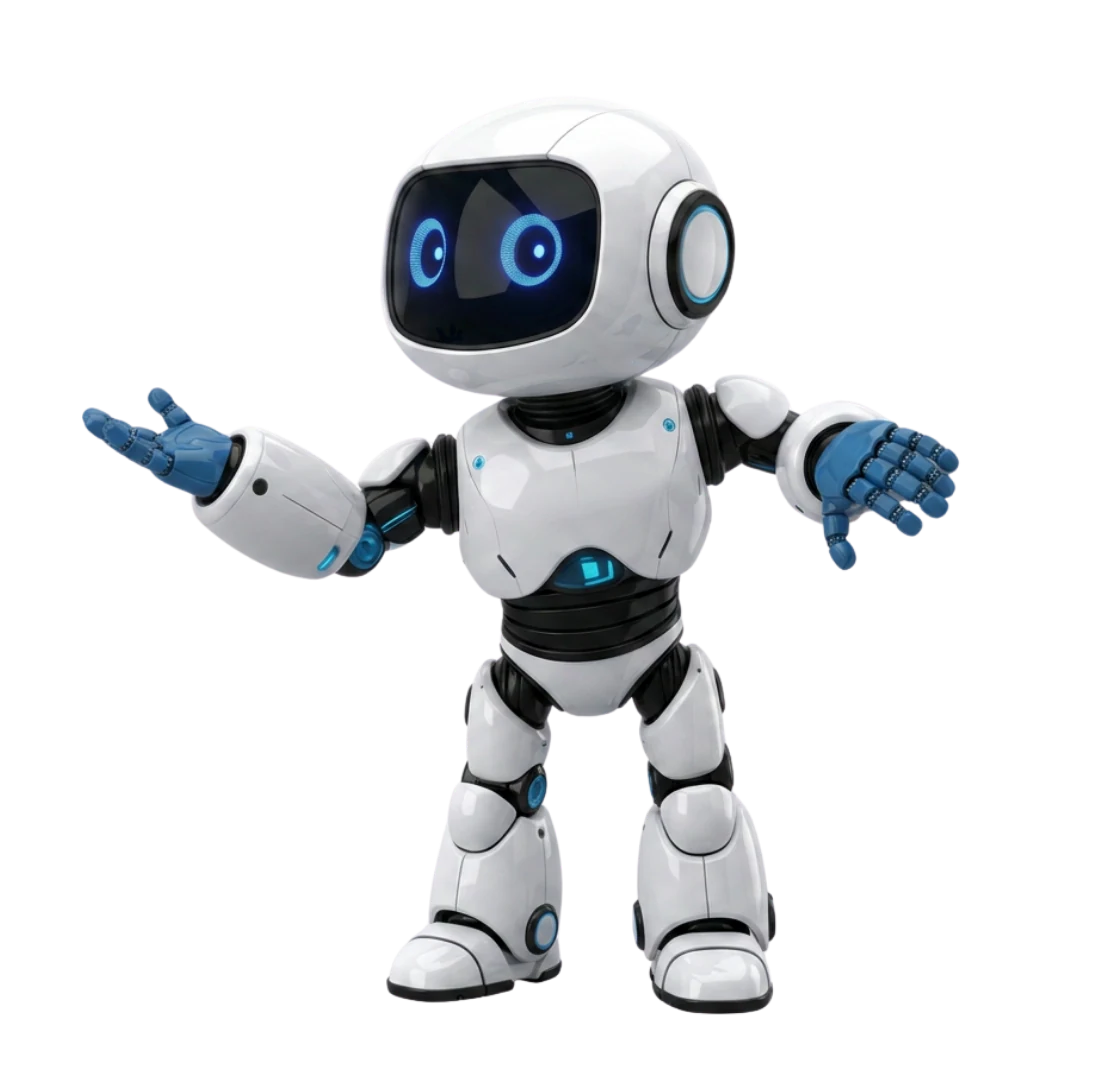Mascote robô da 64 Studio™